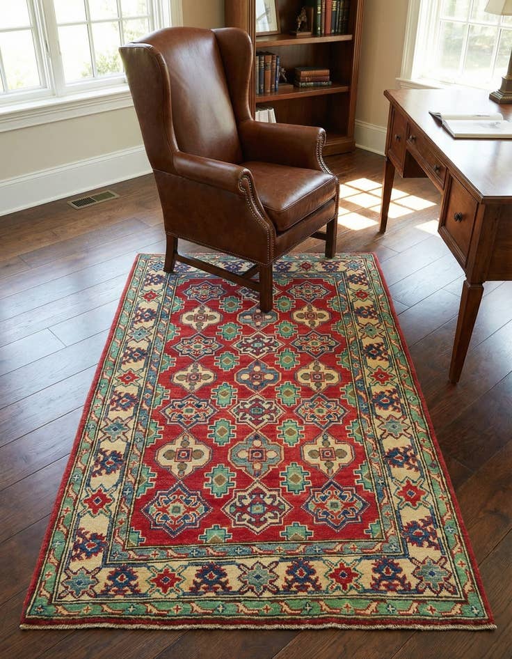 Detail image of 3' 3 x 5' Hand Knotted Kazak Rug