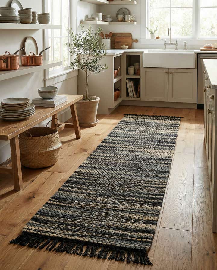 2' x 8' Hand Woven Chunky Jute Runner Rug