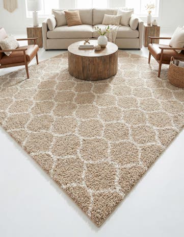 10' x 10' Lattice Shag Square Rug
