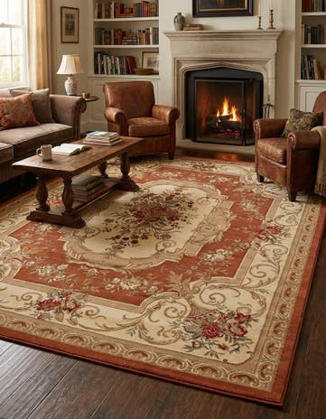Brick Red Chateau Rug