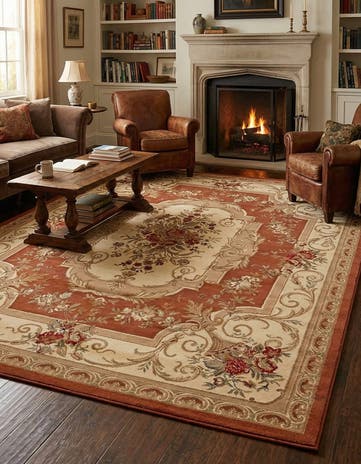 Brick Red Chateau Rug