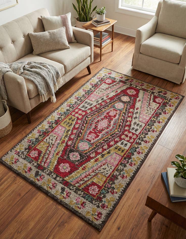 Detail image of 3' 3 x 5' 3 Washable Mesa Rug