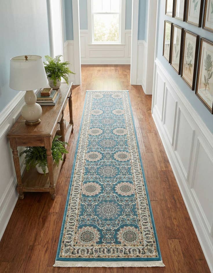 Detail image of 3' x 13' Nain Design Runner Rug