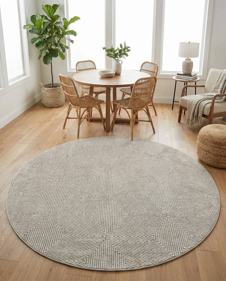 Detail image of 7' 10 x 7' 10 Easy-Clean Sabrina Soto Indoor / Outdoor Round Rug