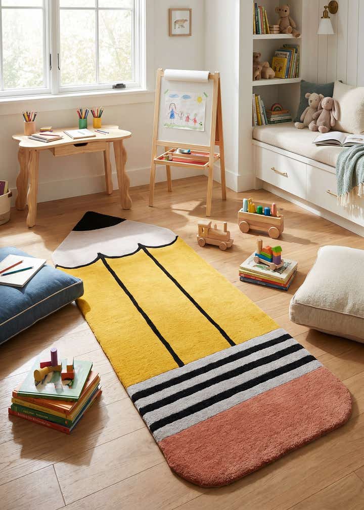 2' 6 x 7' 5 Playtime Kids Wool Freeform Rug