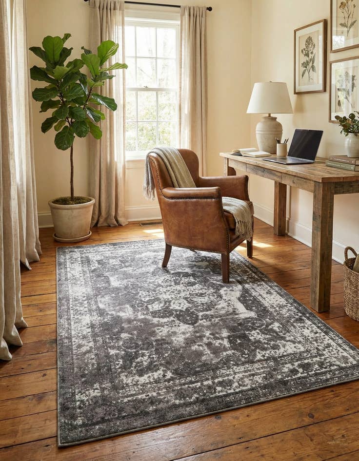Detail image of 5' 3 x 8' Monaco Rug With Pad Bundle