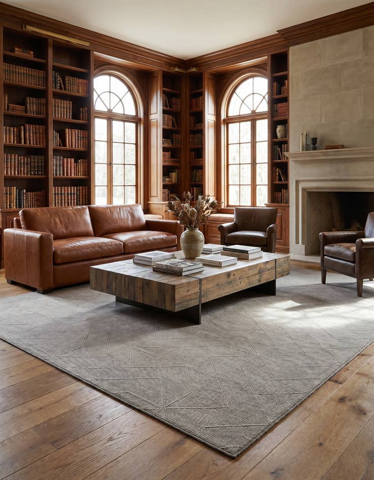 Detail image of 13' 1 x 18' 1 WoolCraft Geometric Rug