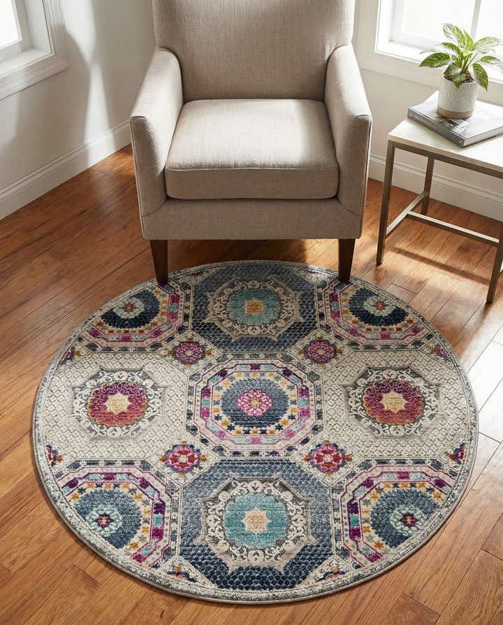 110cm x 110cm Budapest Rund Teppich