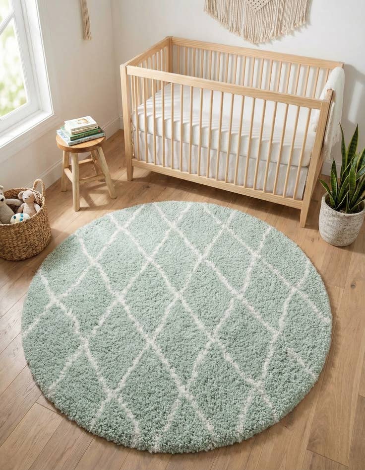 Detail image of 4' x 4' Marrakesh Shag Round Rug