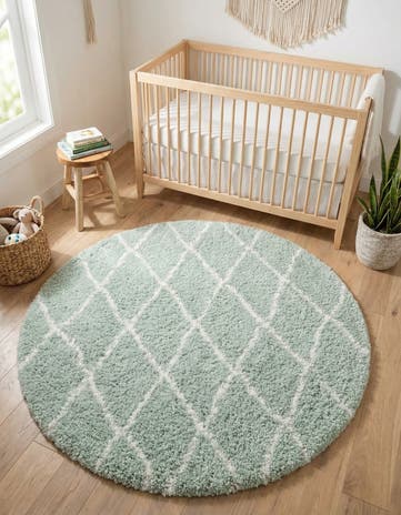 4' x 4' Moroccan Shag Round Rug