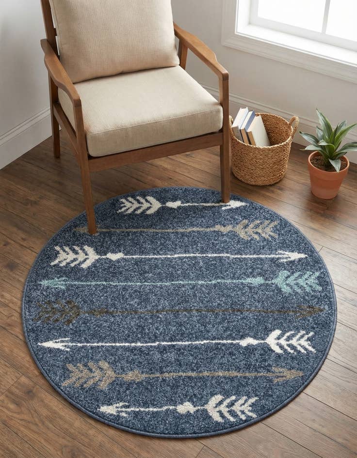 Detail image of 3' x 3' Equinox Round Rug
