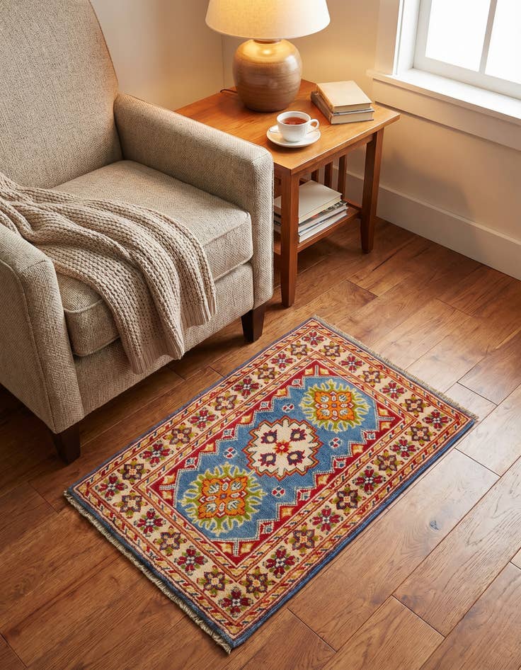 Detail image of 2' x 3' 1 Hand Knotted Kazak Rug