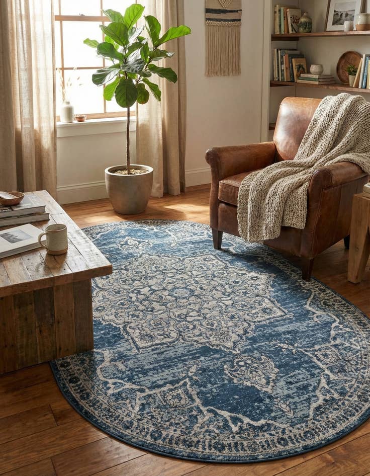 Detail image of 6' 1 x 9' Nyla Oval Rug