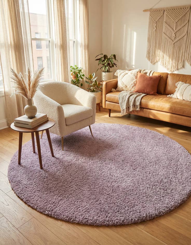 Detail image of 6' x 6' Infinity Shag Round Rug