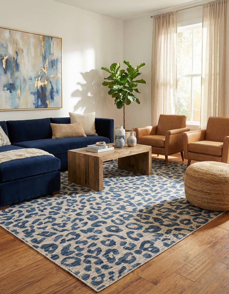 Detail image of 9' x 12'  Washable Safari Indoor / Outdoor Rug