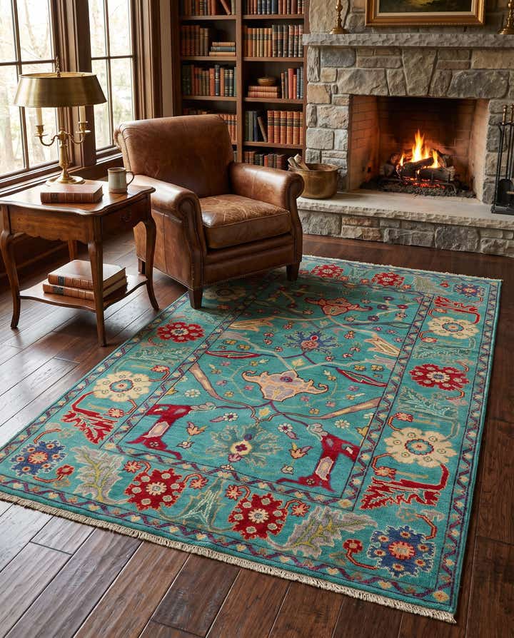 4' 2 x 6' 3 Hand Knotted Kazak Rug