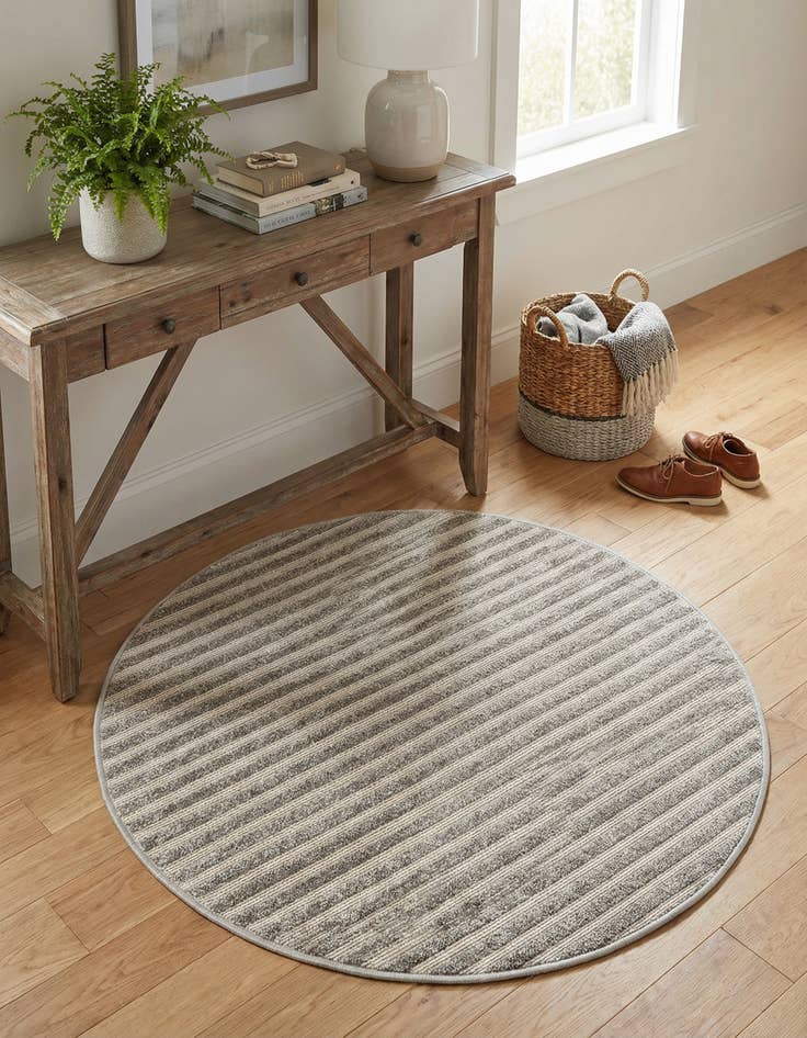Detail image of 3' x 3' Washable Sabrina Soto Indoor / Outdoor Round Rug