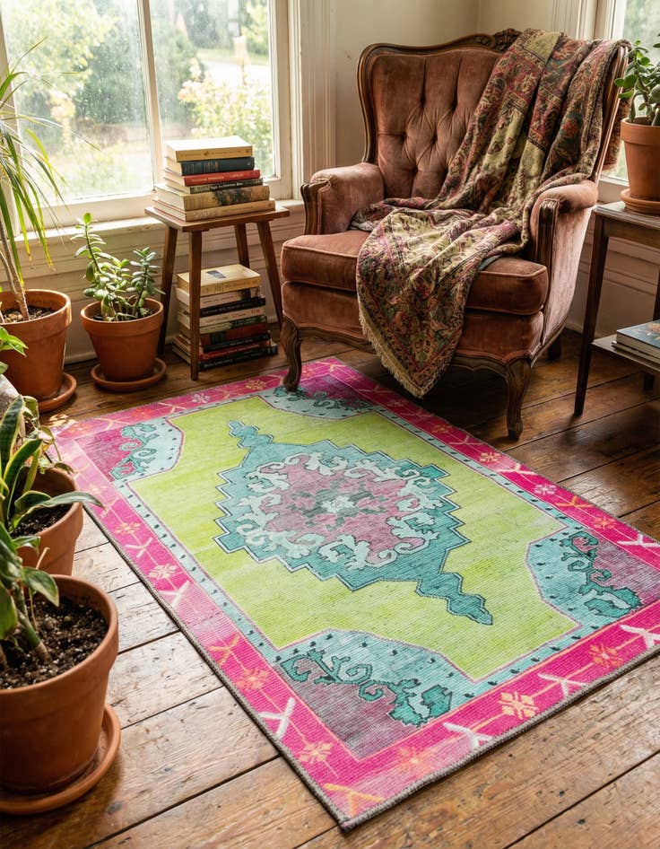 Detail image of 2' x 3' Washable Timeless Rug