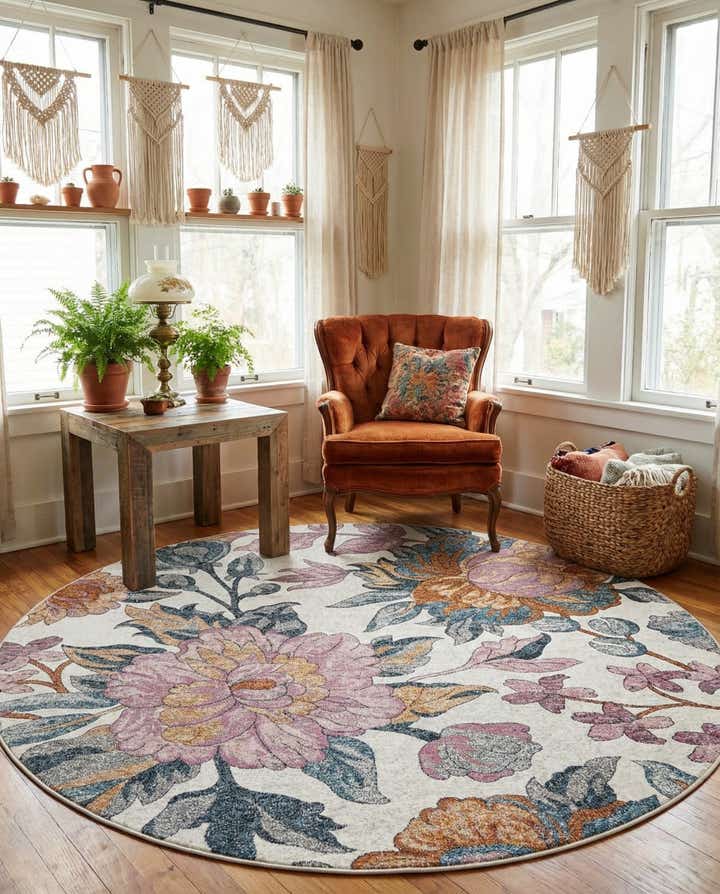 8' x 8' Blossom Round Rug