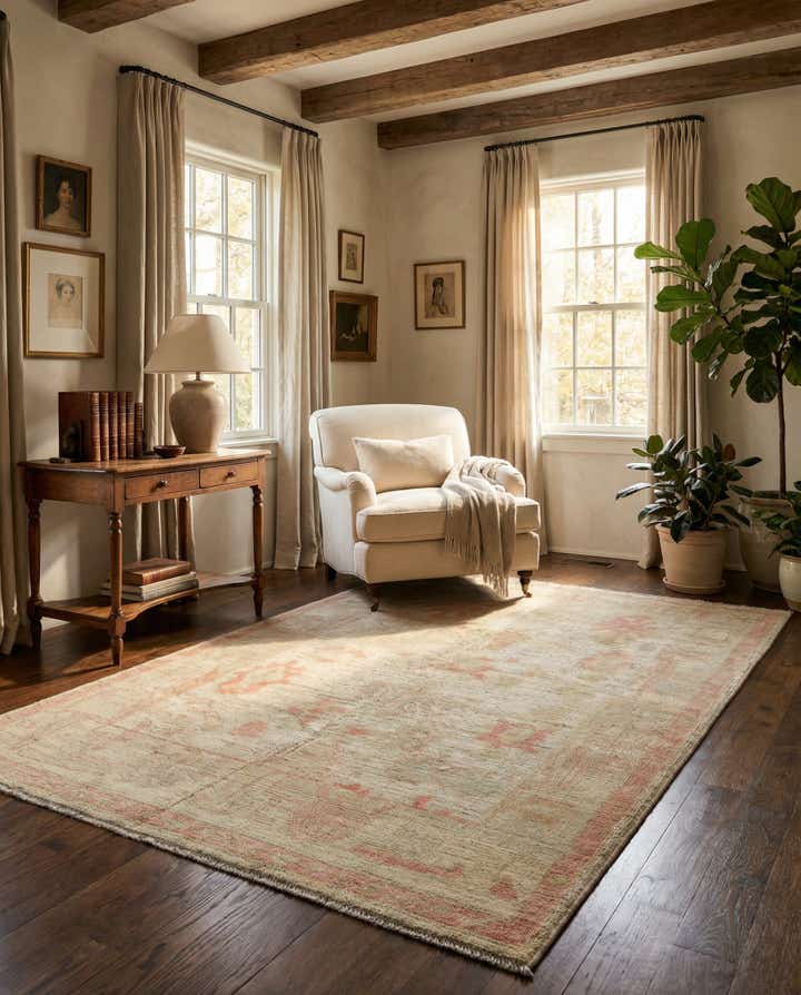 5' 2 x 7' 4 Hand Knotted Oushak Wool Rug