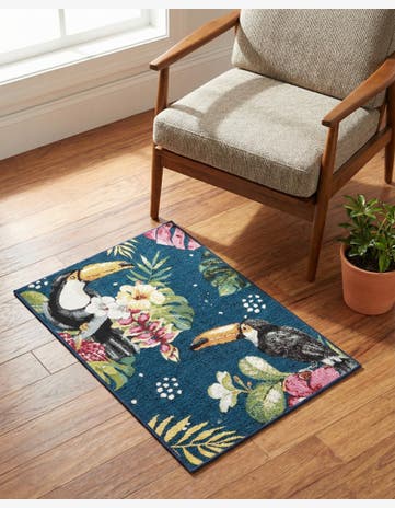 2' x 3' Easy-Clean Botanical Indoor / Outdoor Rug
