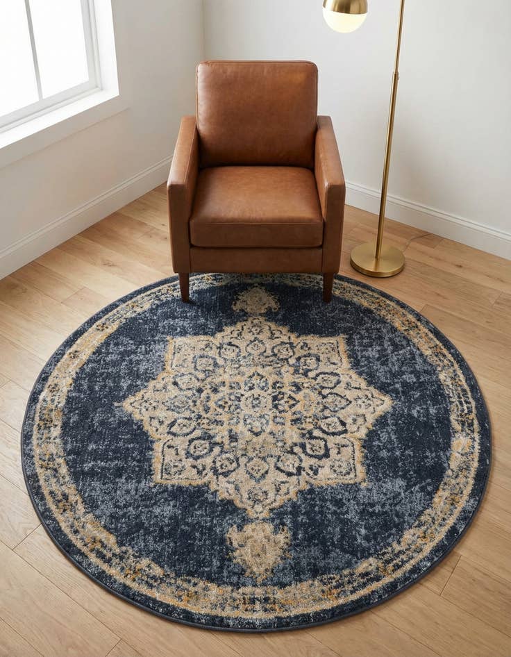 Detail image of 4' x 4' Arcadia Round Rug