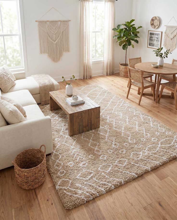 Detail image of 9' x 12' 2 Moroccan Shag Rug