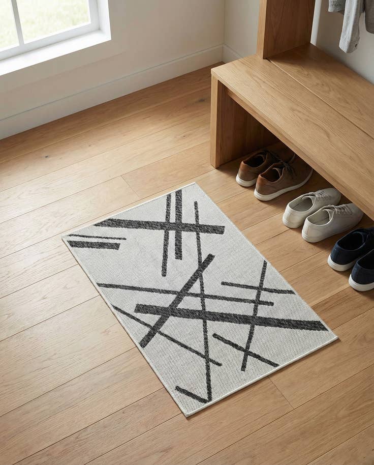 Detail image of 2' x 3' Easy-Clean Modern Indoor / Outdoor Rug