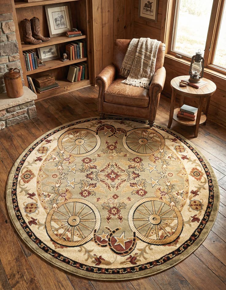 Detail image of 7' 10 x 7' 10 Pioneer Round Rug