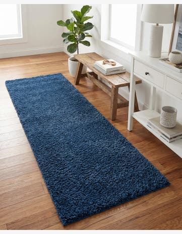 2' x 5' Solid Shag Runner Rug
