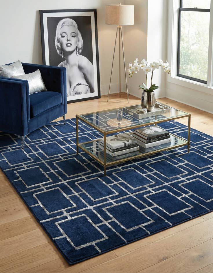 Detail image of 7' 10 x 7' 10 Marilyn Monroe&trade; Glam Deco Square Rug