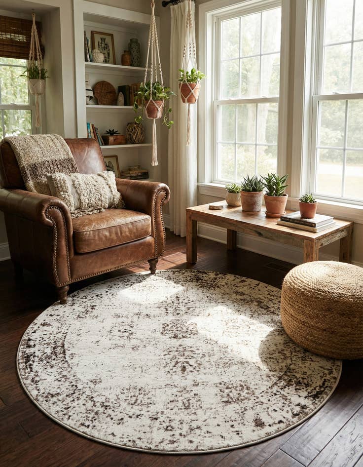 Detail image of 5' 3 x 5' 3 Monte Carlo Round Rug