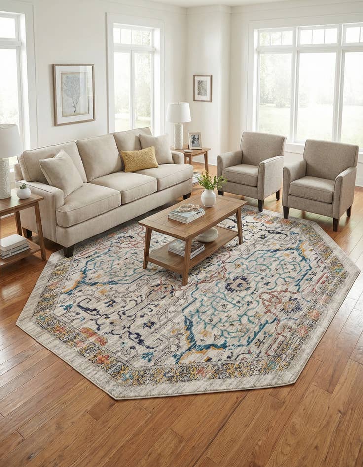 Detail image of 7' 10 x 7' 10 Lola Octagon Rug