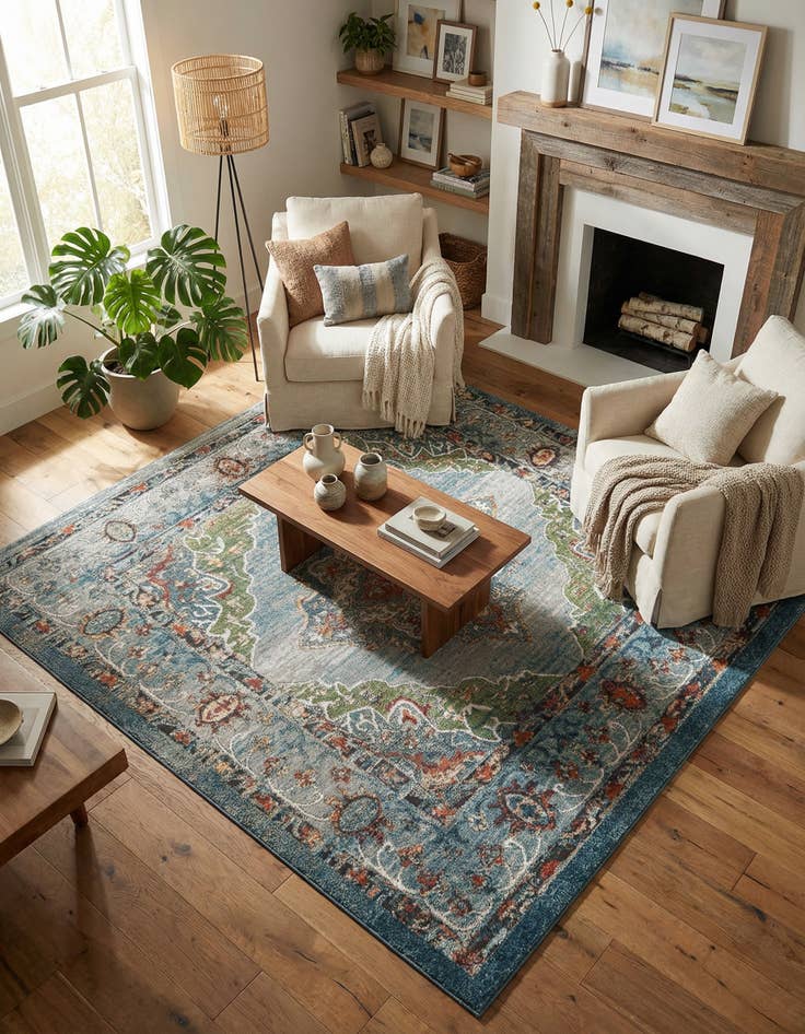 Detail image of 7' 10 x 7' 10 Isabella Square Rug