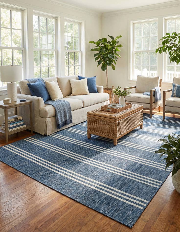 Detail image of 7' 10 x 10'  Washable Jill Zarin Anguilla Indoor / Outdoor Rug