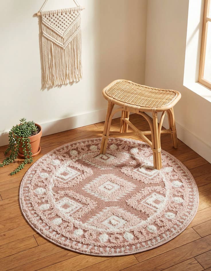 Detail image of 3' 3 x 3' 3 Boho Round Rug