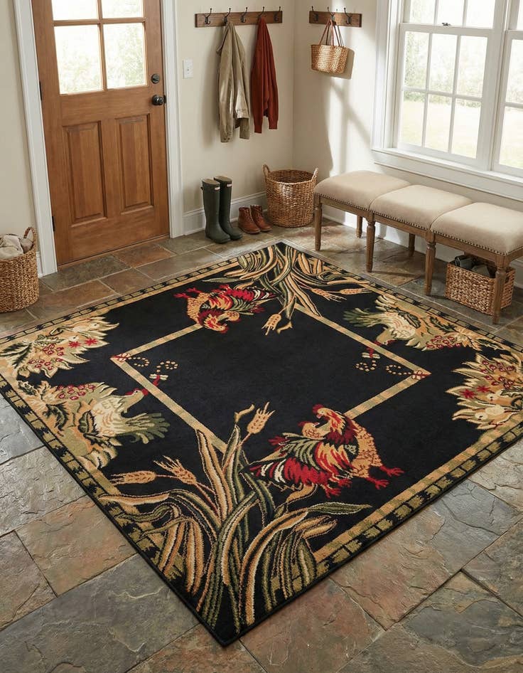 Detail image of 6' x 6' Pastoral Square Rug