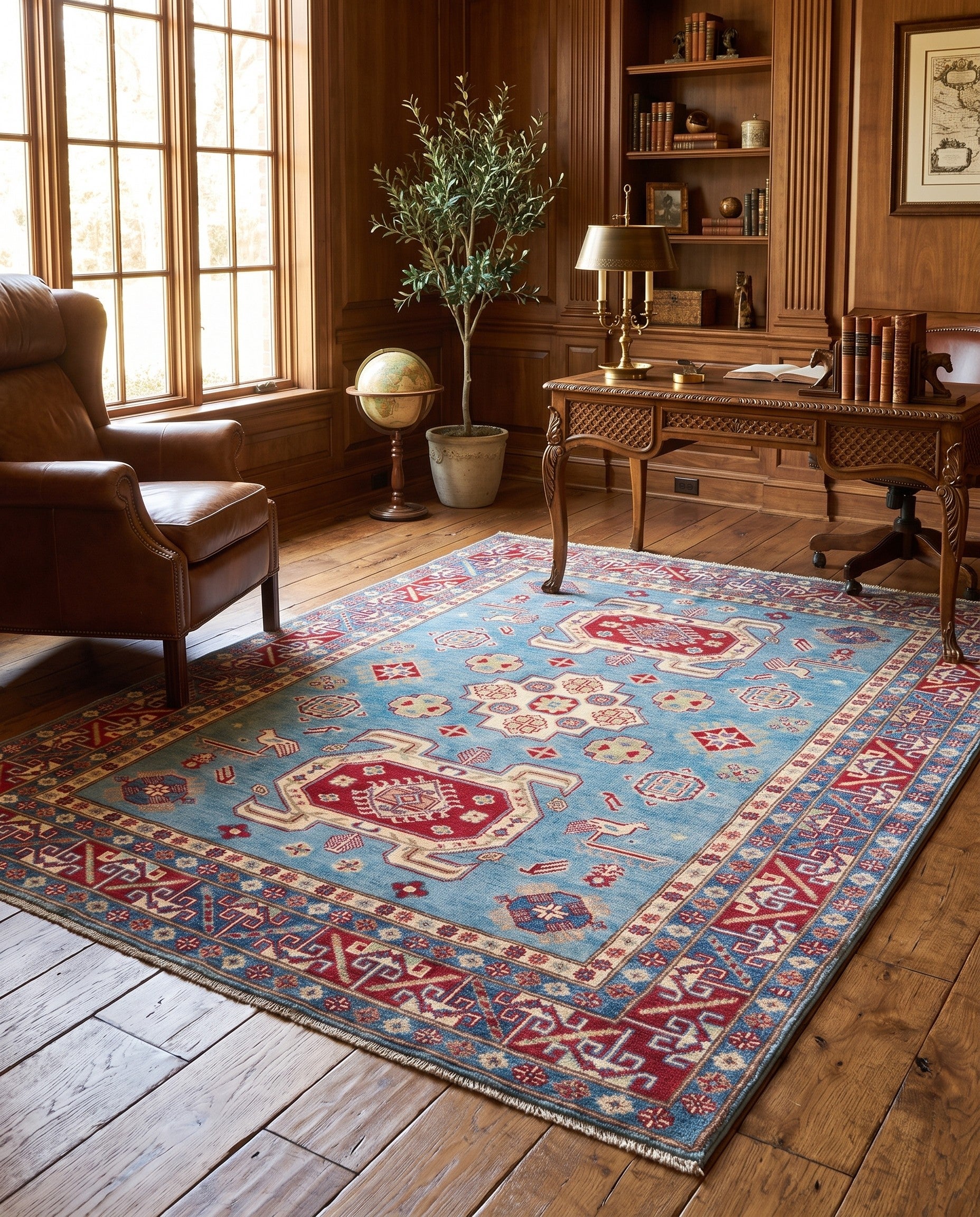 Detail image 3 of 12: 5' 1 x 6' 9 Hand Knotted Kazak Rug