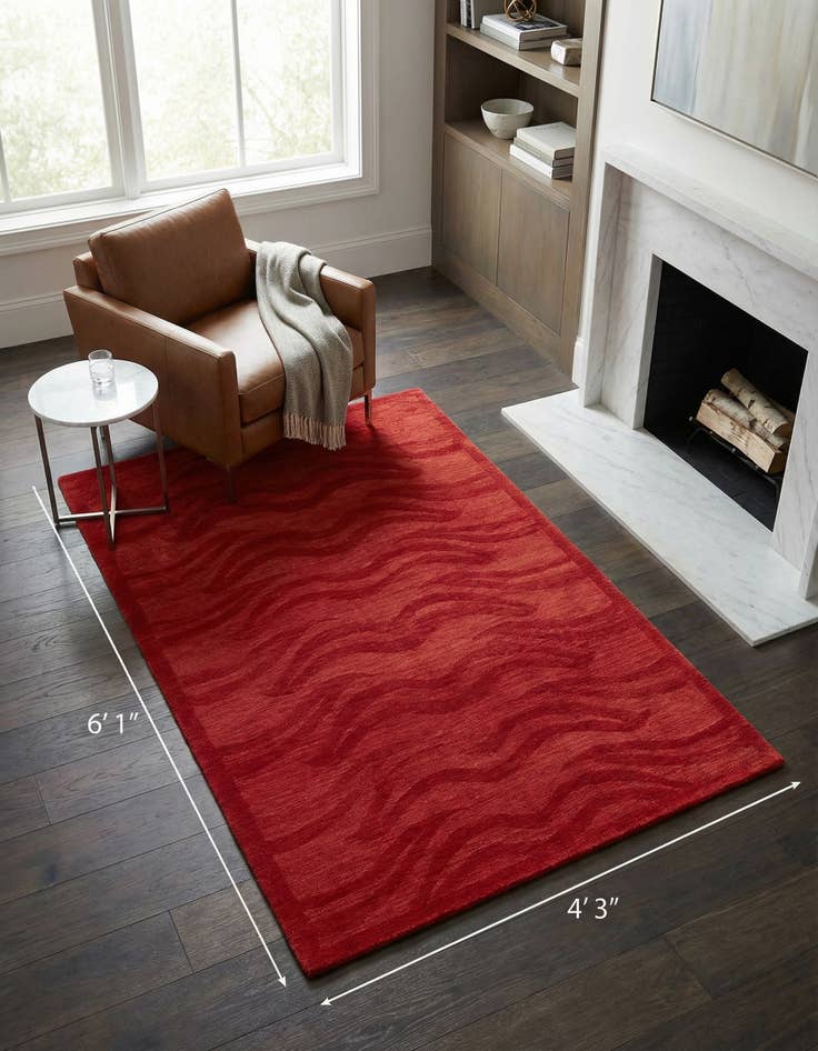 Detail image of 4' 3 x 6' 1 Hand Knotted Odegard Rug