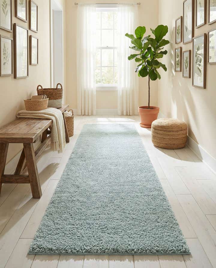 2' x 6' 9 Soft Solid Shag Runner Rug