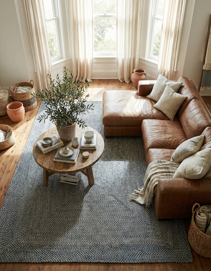 Detail image of 9' x 12' Handmade Tweed Braided Jute Rug