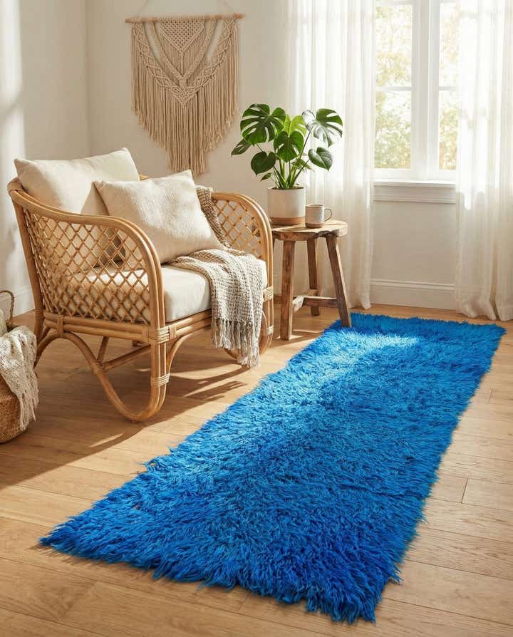 2' 5 x 7' Hand Knotted Moroccan Wool Runner Rug