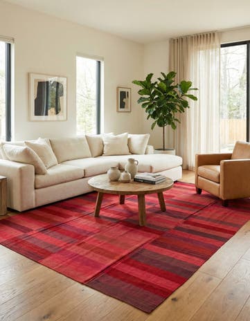 8' 4 x 11' 2 Hand Woven Kilim Modern Wool Rug