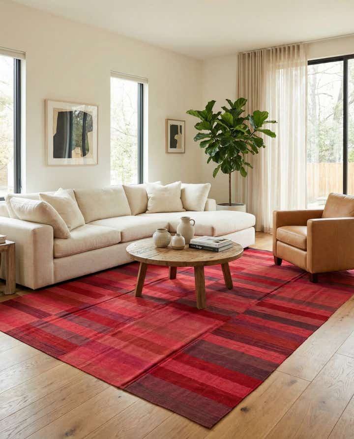 8' 4 x 11' 2 Hand Woven Kilim Modern Wool Rug