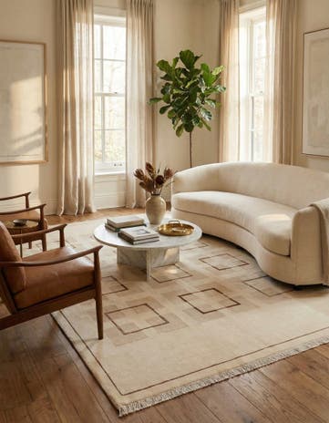 6' 7 x 9' 10 Hand Knotted Darya Wool Rug