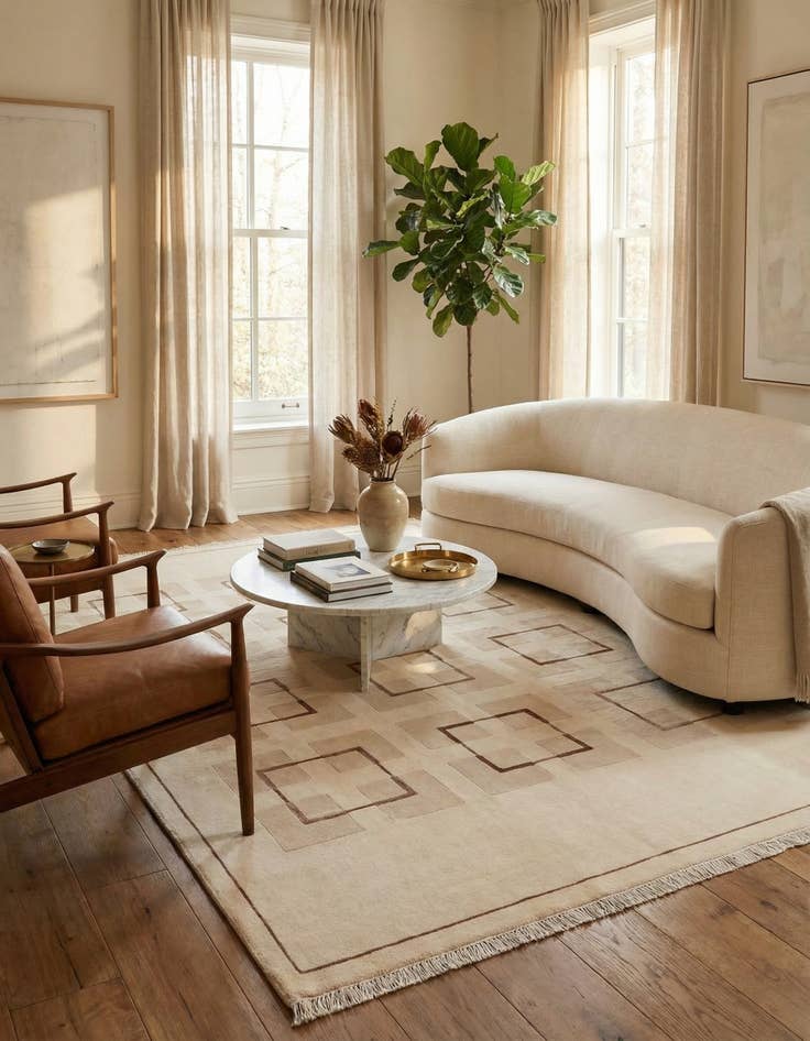 Detail image of 6' 7 x 9' 10  Hand Knotted Darya Wool Rug