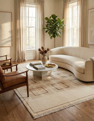 6' 7 x 9' 10 Hand Knotted Darya Wool Rug