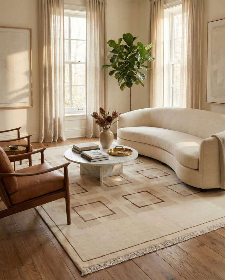 6' 7 x 9' 10 Hand Knotted Darya Wool Rug