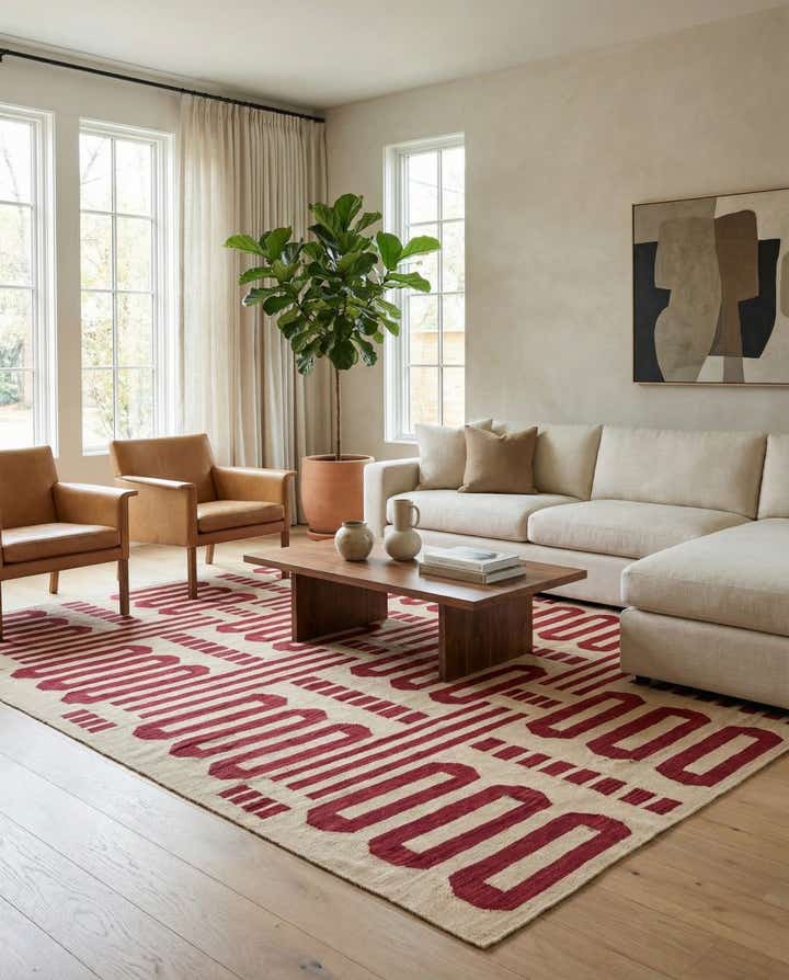 8' 3 x 9' 8 Hand Woven Kilim Modern Wool Rug