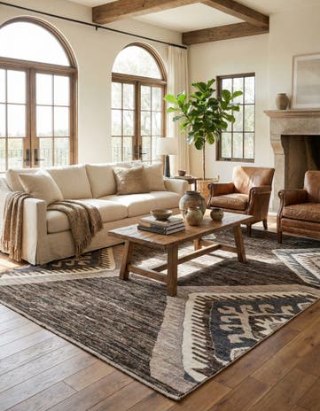9' 1 x 11' 10 Hand Knotted Moroccan Wool Rug